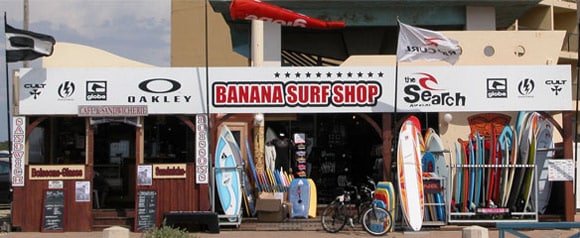 marchés de Lacanau banana surf shop