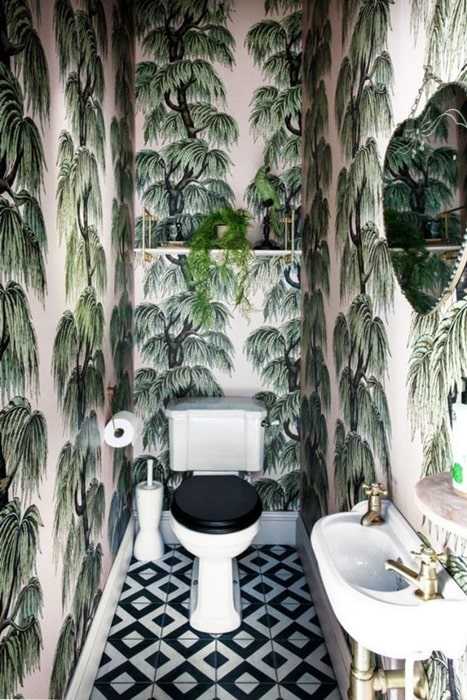 Déco toilette jungle