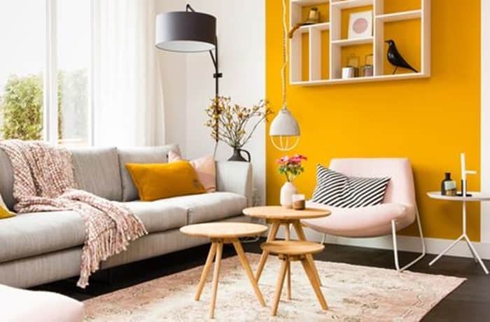 Peinture salon - Le jaune et l'orange